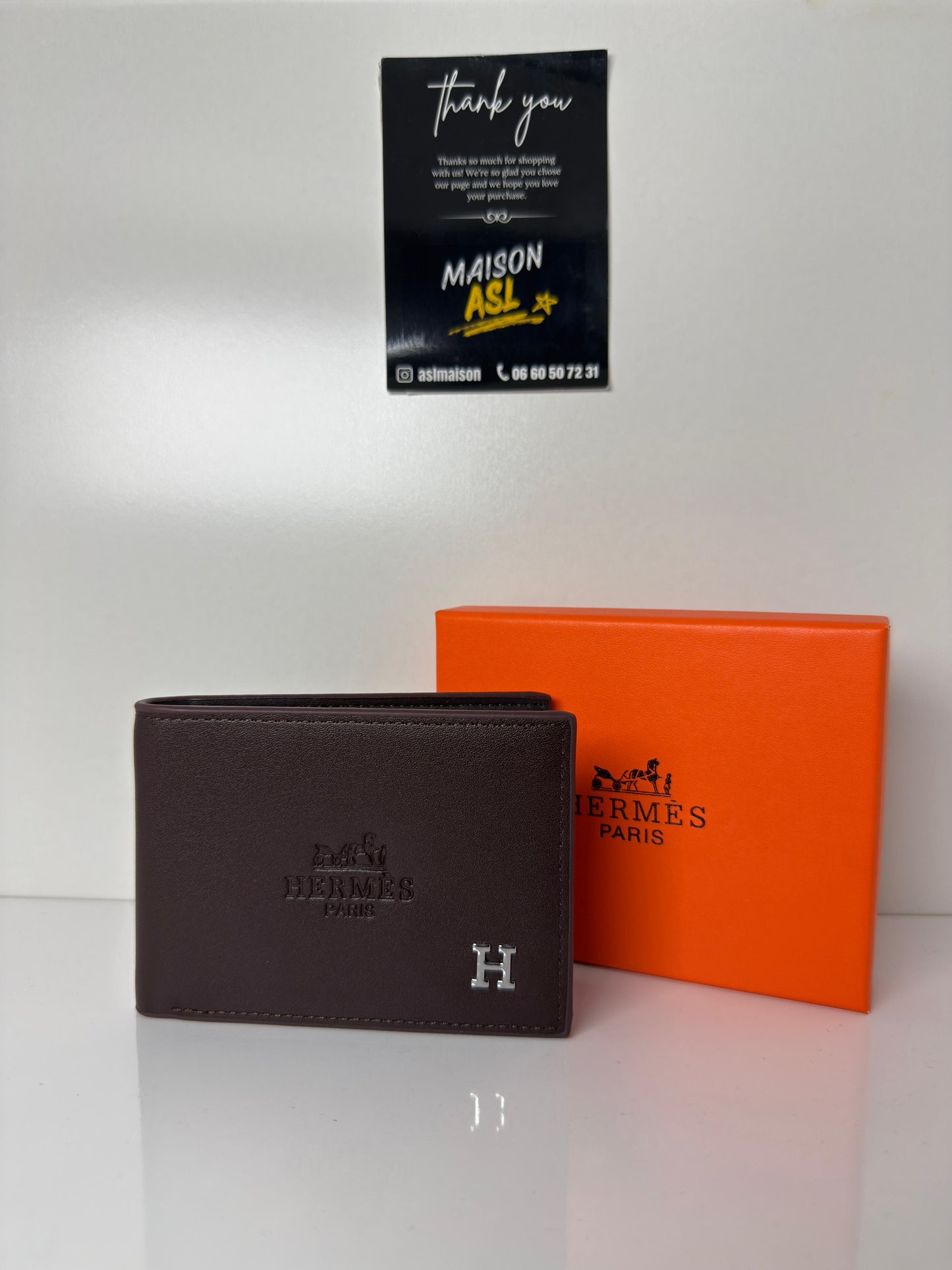 Portefeuille hermes marron