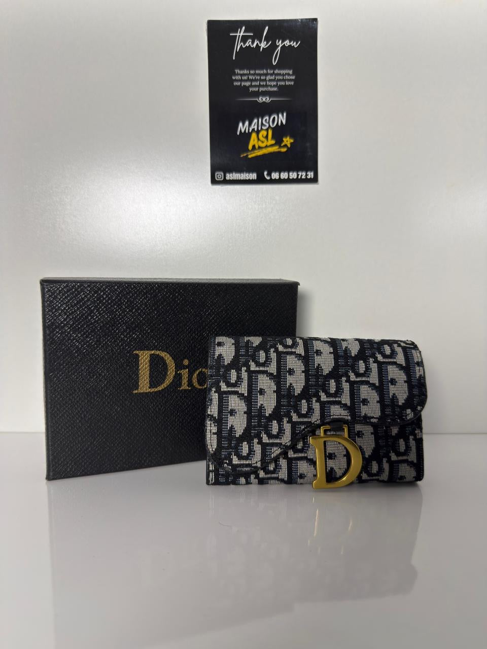 Portefeuille dior blanc/noir