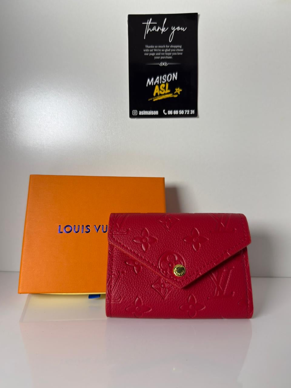 Portefeuille lv rouge